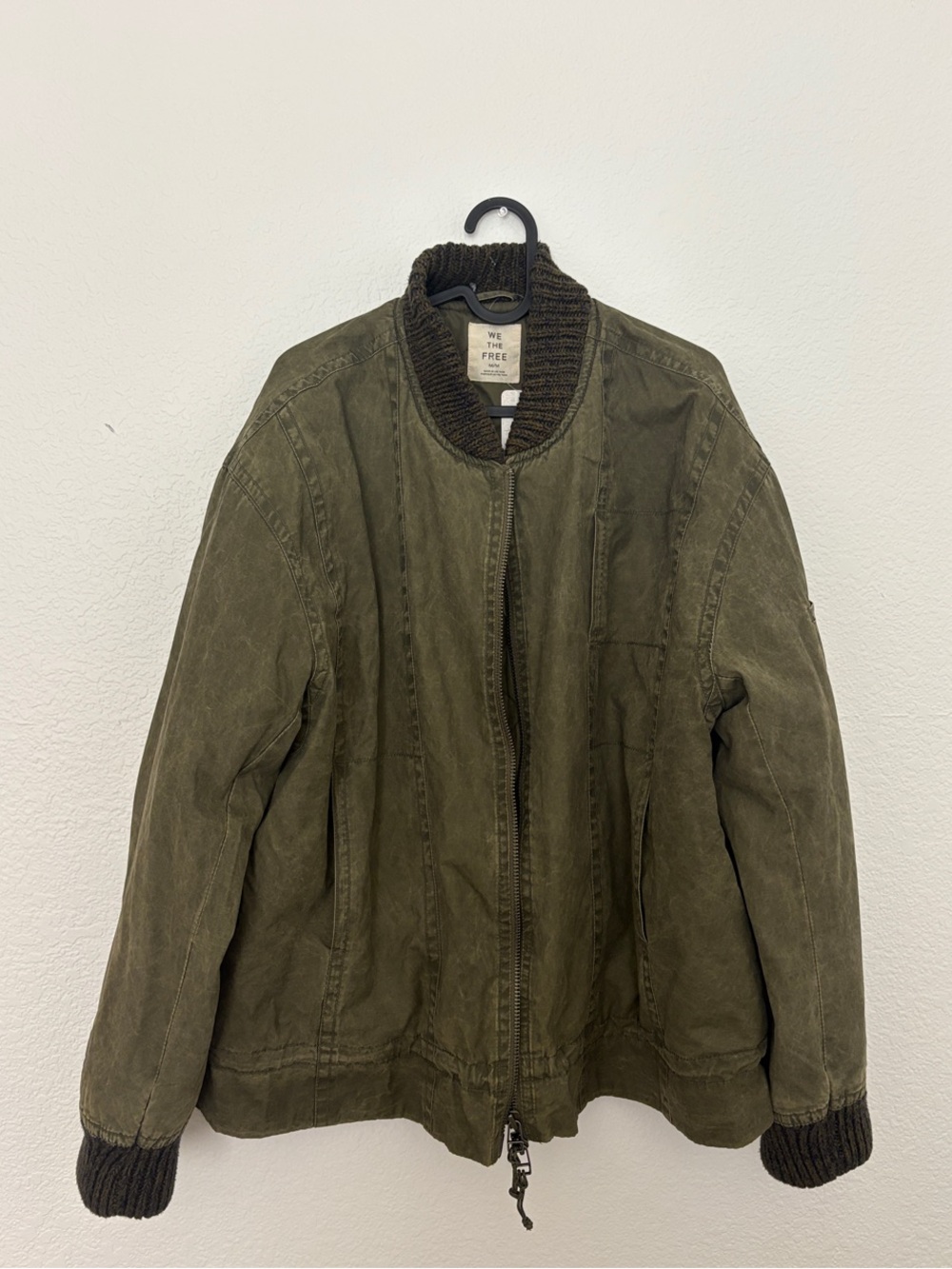 Free People Olive Bomber Jacket